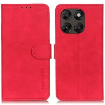 Чохол-книжка з застібкою KHAZNEH Retro Wallet для Motorola Moto G77 - Red: фото 1 з 10