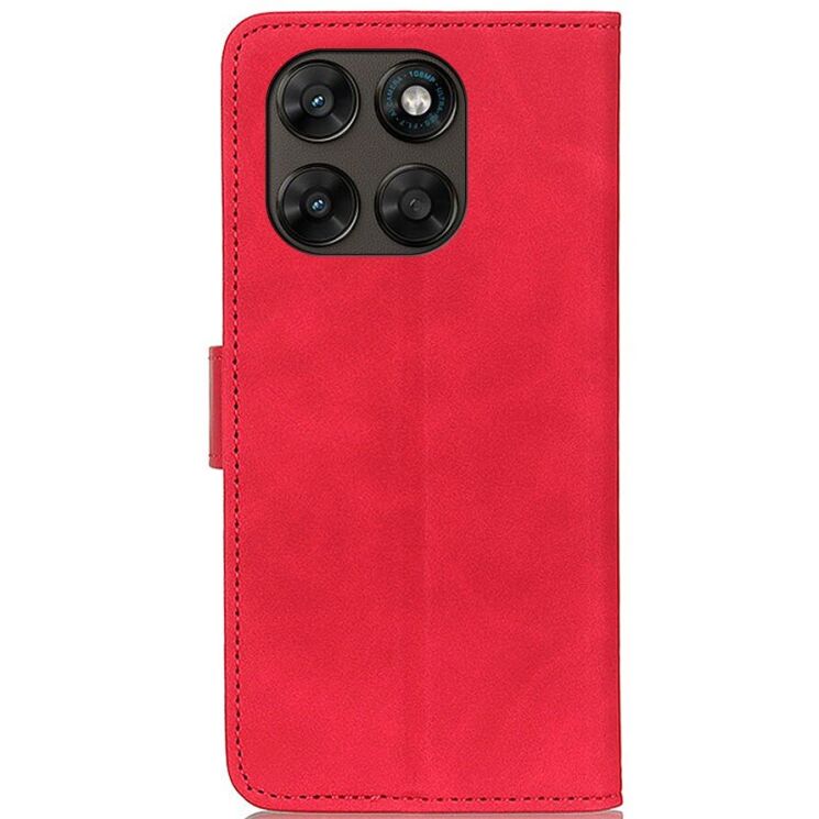 Чохол-книжка з застібкою KHAZNEH Retro Wallet для Motorola Moto G77 - Red: фото 7 з 10