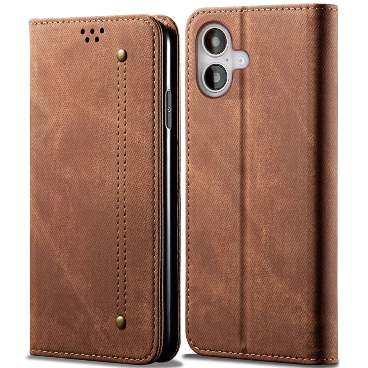 Чохол-книжка UniCase Jeans Wallet для Apple iPhone 17 - Coffee: фото 1 з 6