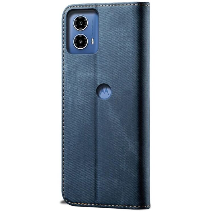 Чехол-книжка UniCase Jeans Wallet для Motorola Moto G24 / G04 / G04s / E14 - Blue: фото 6 из 6