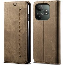 Чехол-книжка UniCase Jeans Wallet для Realme GT Neo 6 SE / GT 6T / GT 6 - Khaki: фото 1 из 6