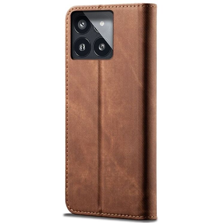 Чехол-книжка UniCase Jeans Wallet для Xiaomi Poco F6 Pro - Coffee: фото 6 из 6