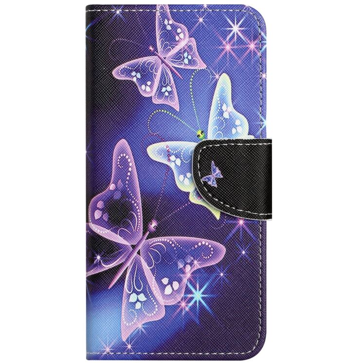 Чохол з малюнком Deexe Color Wallet для Motorola Moto G06 - Sparkling Butterfly: фото 4 з 5