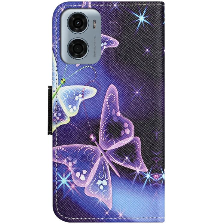 Чохол з малюнком Deexe Color Wallet для Motorola Moto G06 - Sparkling Butterfly: фото 5 з 5