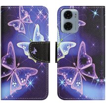 Чохол з малюнком Deexe Color Wallet для Motorola Moto G06 - Sparkling Butterfly: фото 1 з 5