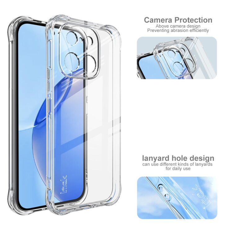 Чехол с усиленными углами IMAK Airbag MAX Case для Realme 16 Pro - Transparent: фото 6 из 8