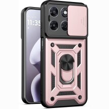 Чохол із захистом камери Deexe Armor Shield для Motorola Moto G57 / G57 Power / G67 Power - Rose Gold: фото 1 з 9
