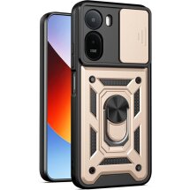 Чехол с защитой камеры Deexe Armor Shield для Xiaomi Redmi A7 Pro - Gold: фото 1 из 9