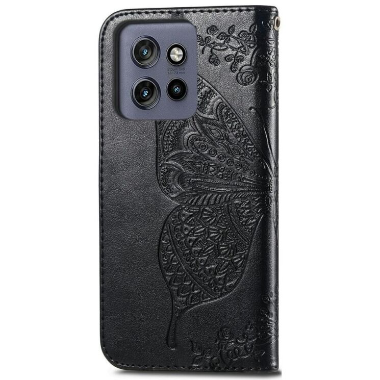 Чехол UniCase Butterfly Pattern для Motorola Edge 50 Neo - Black: фото 6 из 7