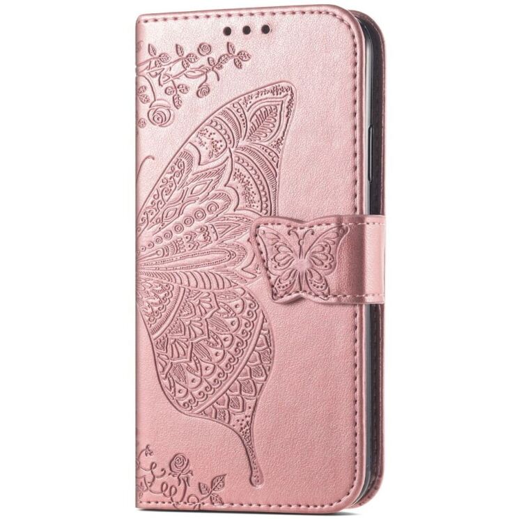 Чехол UniCase Butterfly Pattern для Motorola Moto E13 - Rose Gold: фото 4 из 10