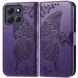 Чехол UniCase Butterfly Pattern для Motorola Moto G86 - Dark Purple (383339DV). Фото 3 из 10