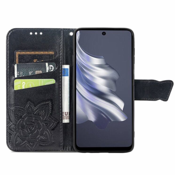 Чохол UniCase Butterfly Pattern для TECNO Spark 20 Pro - Black: фото 2 з 8