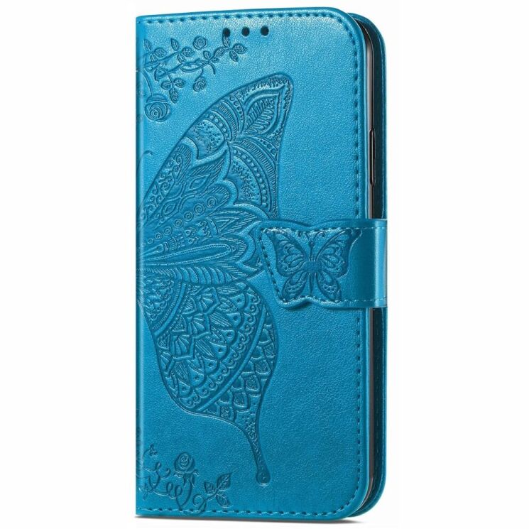 Чехол UniCase Butterfly Pattern для Xiaomi Redmi Note 14 Pro 5G - Blue: фото 4 из 9