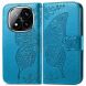 Чехол UniCase Butterfly Pattern для Xiaomi Redmi Note 14 Pro 5G - Blue (373123L). Фото 1 из 9