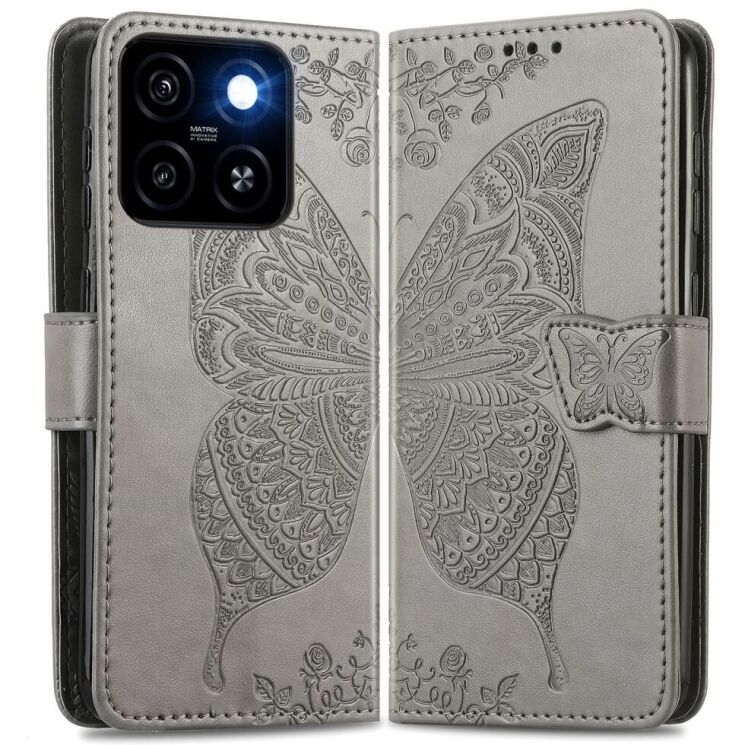 Чехол UniCase Butterfly Pattern для ZTE Blade A35 / Blade A55 - Grey: фото 1 из 6