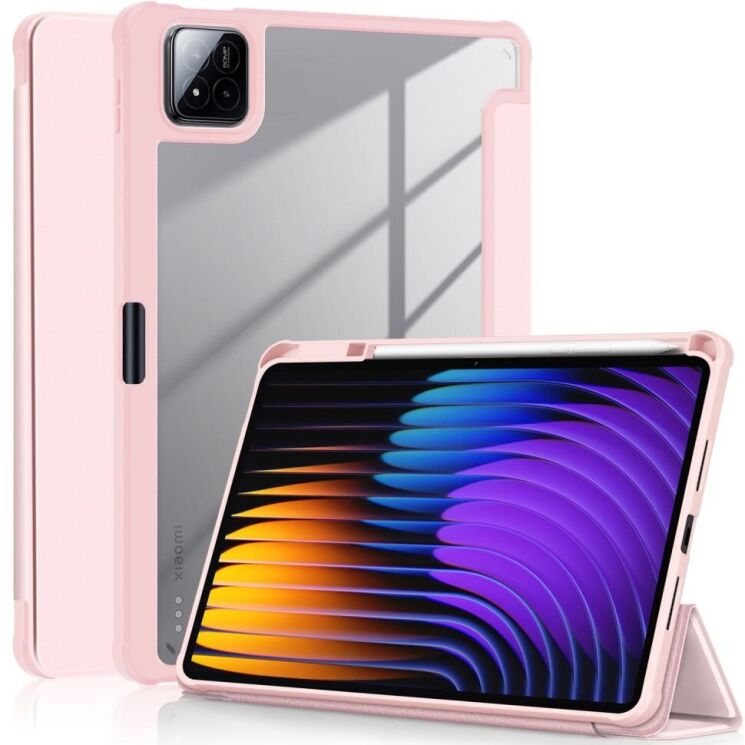 Чехол UniCase Folio Style для Xiaomi Pad 7 / 7 Pro - Pink: фото 1 из 10