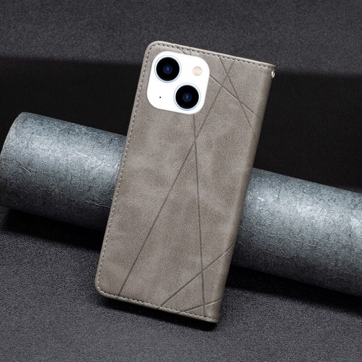 Чехол UniCase Geometric Pattern для Apple iPhone 15 - Grey: фото 2 из 7