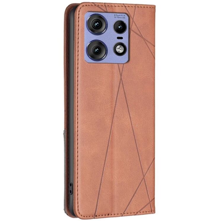 Чехол UniCase Geometric Pattern для Motorola Edge 50 Pro - Brown: фото 3 из 8