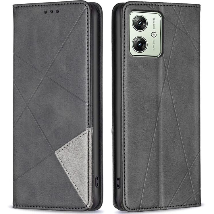 Чехол UniCase Geometric Pattern для Motorola Moto G54 / G54 Power - Black: фото 1 из 8
