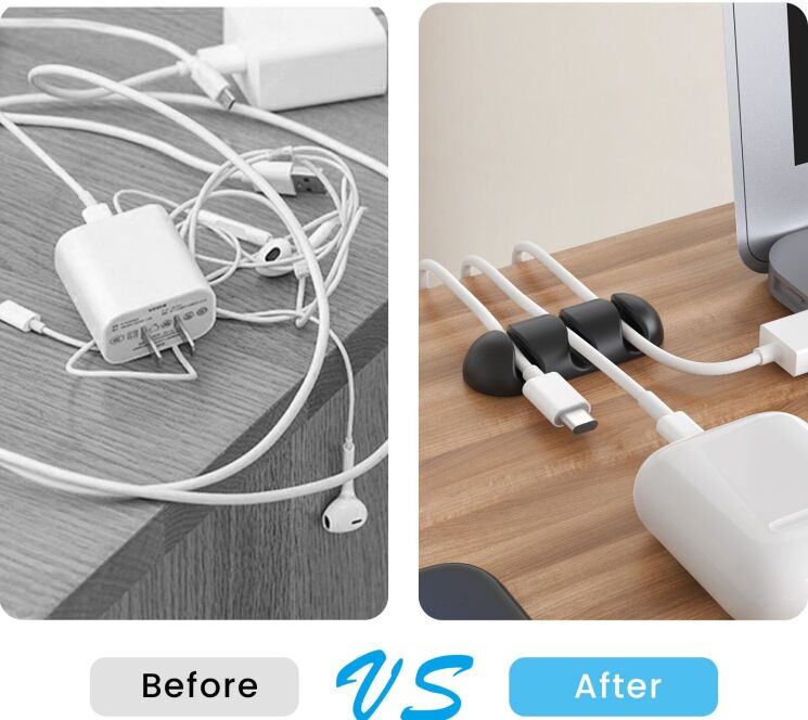 Тримач для кабелів AHASTYLE WE31 Cable Organizer - Black (995906B) Тримач для кабелів AHASTYLE WE31 Cable Organizer - Black: фото 6 з 6