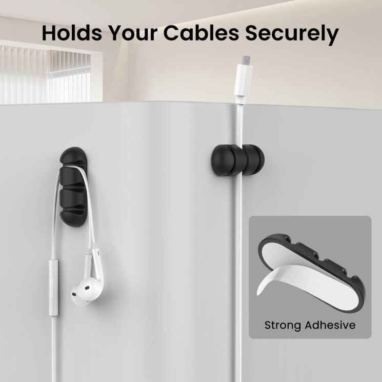 Тримач для кабелів AHASTYLE WE31 Cable Organizer - Black (995906B) Тримач для кабелів AHASTYLE WE31 Cable Organizer - Black: фото 4 з 6