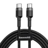 Кабель BASEUS Cafule Type-C to Type-C (3A, 1m) CATKLF-GG1 - Black (895336B)
