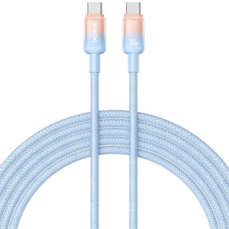 Кабель Baseus Discolor Series Type-C to Type-C (100W, 1m) P10374902 - Galaxy Blue: фото 1 из 25