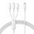 Кабель Baseus Silky 3 in 1 Type-C to Type-C+MicroUSB+Lightning (3.5A, 100W, 1.5m) P10377706213-00 - White: фото 1 из 10