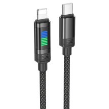 Кабель Hoco U126 Lantern 27W Type-C to Lightning (1.2m) - Black: фото 1 з 7