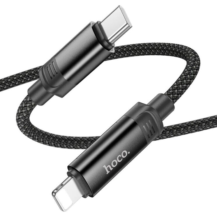 Кабель Hoco U126 Lantern 27W Type-C to Lightning (1.2m) - Black: фото 2 з 7
