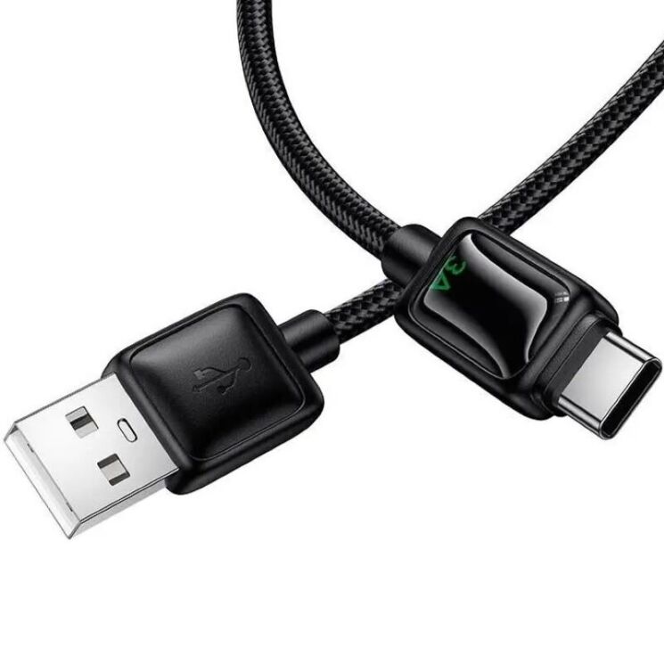 Кабель Hoco U146 Mundo USB to Type-C 36W (3A, 1.2m) - Black: фото 4 из 9