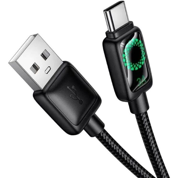 Кабель Hoco U146 Mundo USB to Type-C 36W (3A, 1.2m) - Black: фото 2 из 9
