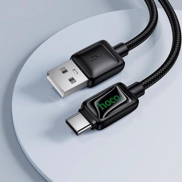 Кабель Hoco U146 Mundo USB to Type-C 36W (3A, 1.2m) - Black: фото 8 из 9