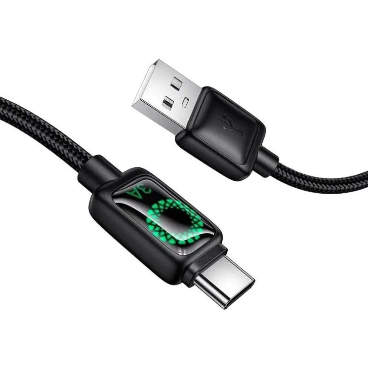 Кабель Hoco U146 Mundo USB to Type-C 36W (3A, 1.2m) - Black: фото 3 из 9