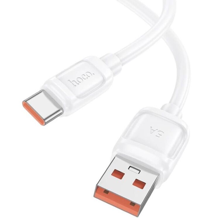 Кабель Hoco X115 USB to Type-C (100W, 1m) - White: фото 3 з 6