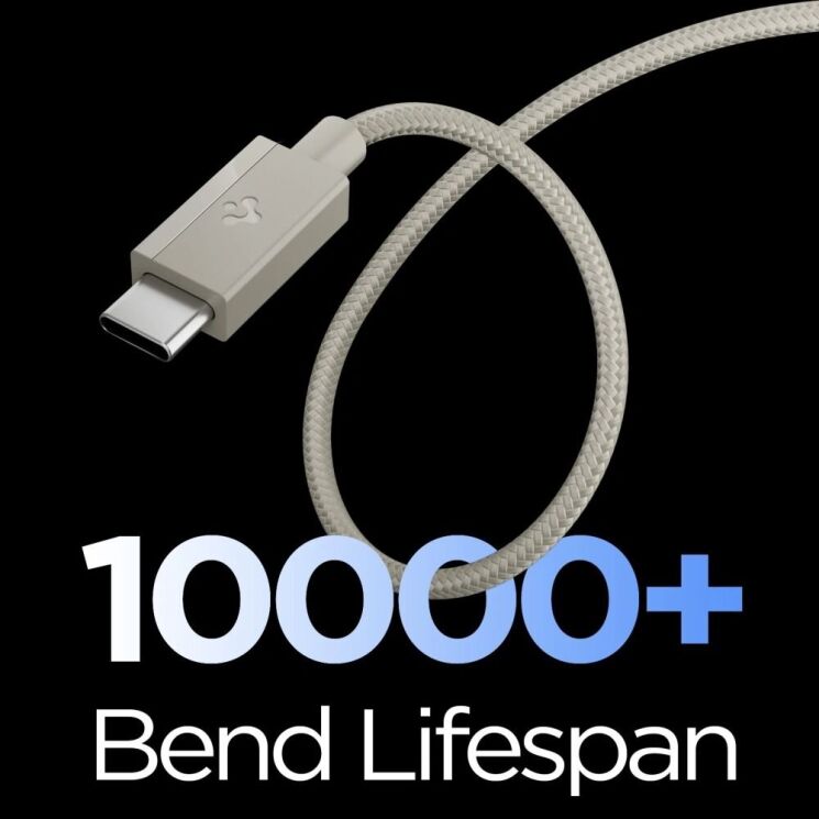 Кабель Spigen Essential EB6015CC Type-C to Type-C (60W, 1.5m) ACA10419 - Natural Titanium: фото 3 из 7