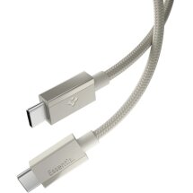 Кабель Spigen Essential EB6015CC Type-C to Type-C (60W, 1.5m) ACA10419 - Natural Titanium: фото 1 из 7