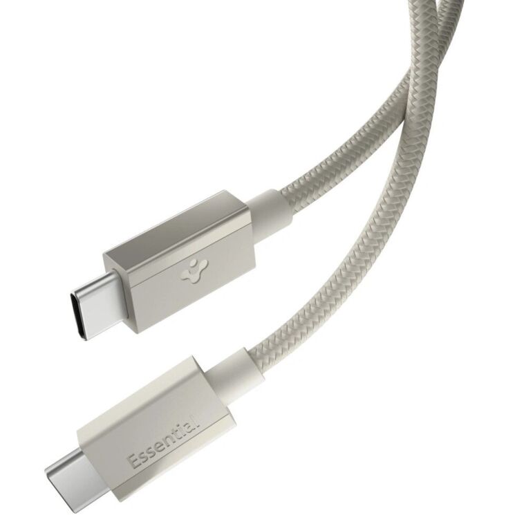 Кабель Spigen Essential EB6015CC Type-C to Type-C (60W, 1.5m) ACA10419 - Natural Titanium: фото 1 из 7