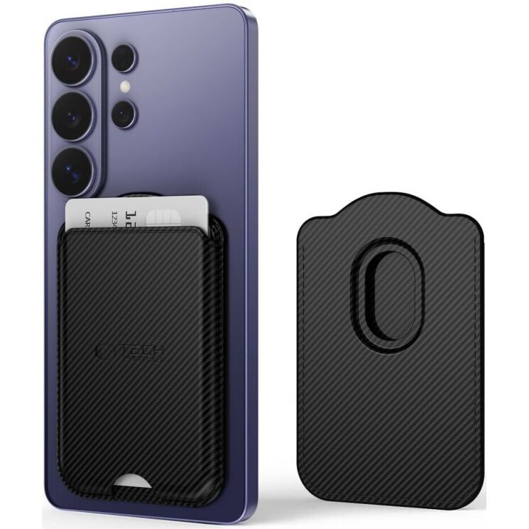 Кардхолдер Tech-Protect CH02 MagWallet - Carbon: фото 3 з 7