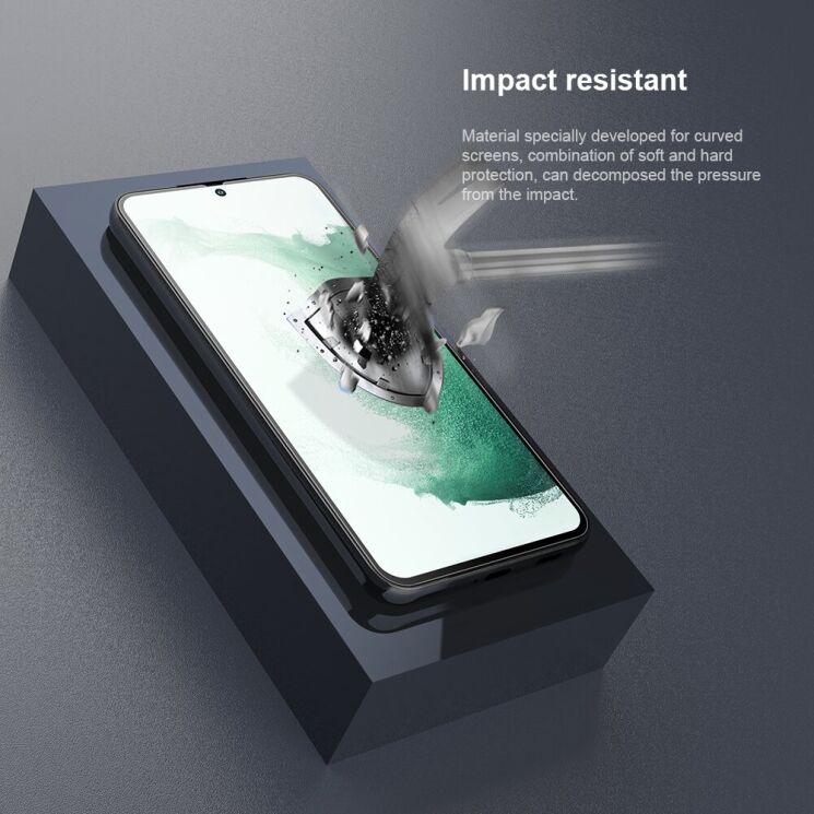 Комплект захисних плівок (2 шт) NILLKIN Impact Resistant Curved Film для Samsung Galaxy S22 Plus - Black: фото 8 з 20