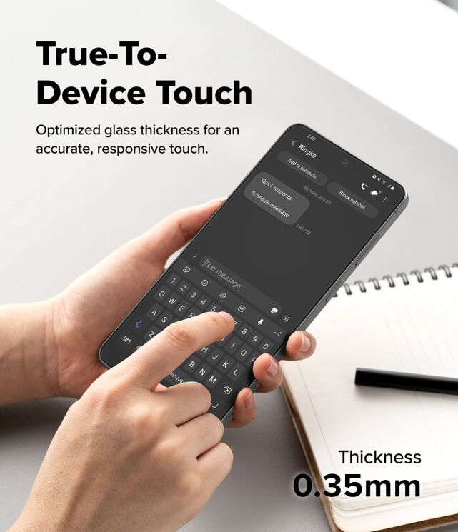 Комплект защитных стекол (2шт) Ringke Easy Slide Tempered Glass для Samsung Galaxy S26 (S942) 8800328815827: фото 9 из 16