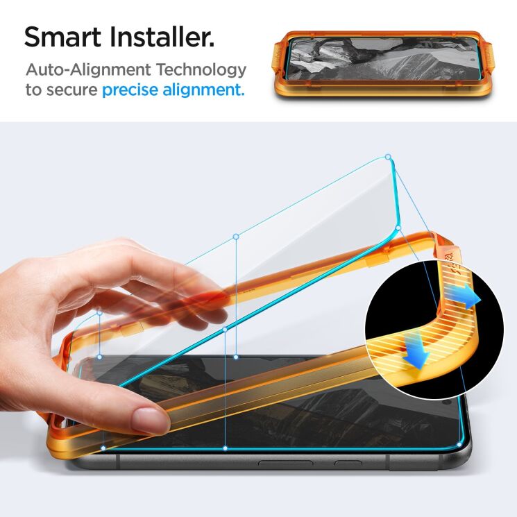 Комплект защитных стекол Spigen (SGP) GLAS.tR AlignMaster для Google Pixel 8A: фото 7 из 11
