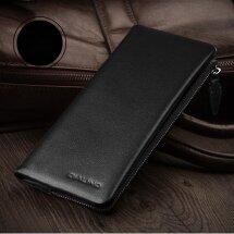 Кожаный чехол-портмоне QIALINO Clutch Bag - Black: фото 1 из 18
