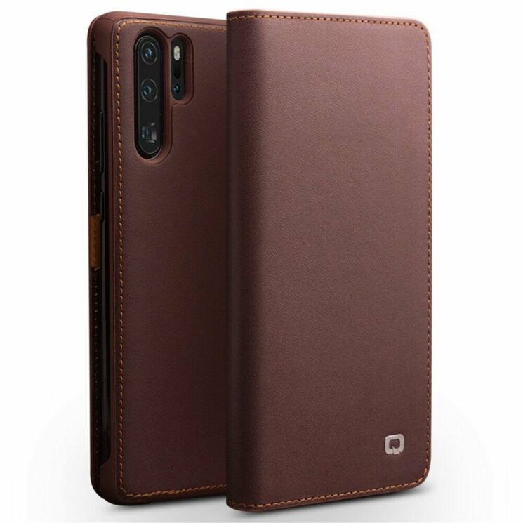 Кожаный чехол QIALINO Classic Case для Huawei P30 Pro - Coffee: фото 1 из 9