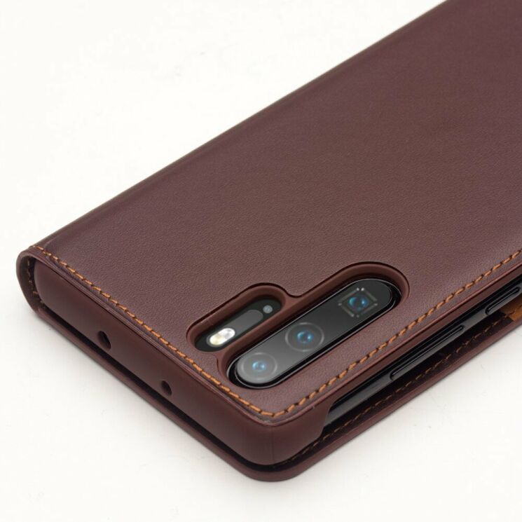 Кожаный чехол QIALINO Classic Case для Huawei P30 Pro - Coffee: фото 3 из 9