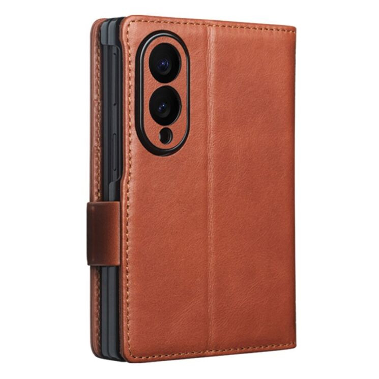 Кожаный чехол QIALINO Classic Case (FF) для Samsung Galaxy Fold 8 - Light Brown: фото 5 из 11