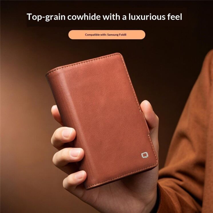 Кожаный чехол QIALINO Classic Case (FF) для Samsung Galaxy Fold 8 - Dark Brown (424532DZ) Кожаный чехол QIALINO Classic Case (FF) для Samsung Galaxy Fold 8 - Dark Brown: фото 6 из 11