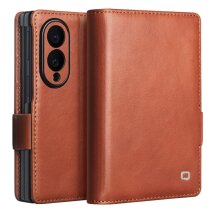 Кожаный чехол QIALINO Classic Case (FF) для Samsung Galaxy Fold 8 - Light Brown: фото 1 из 11