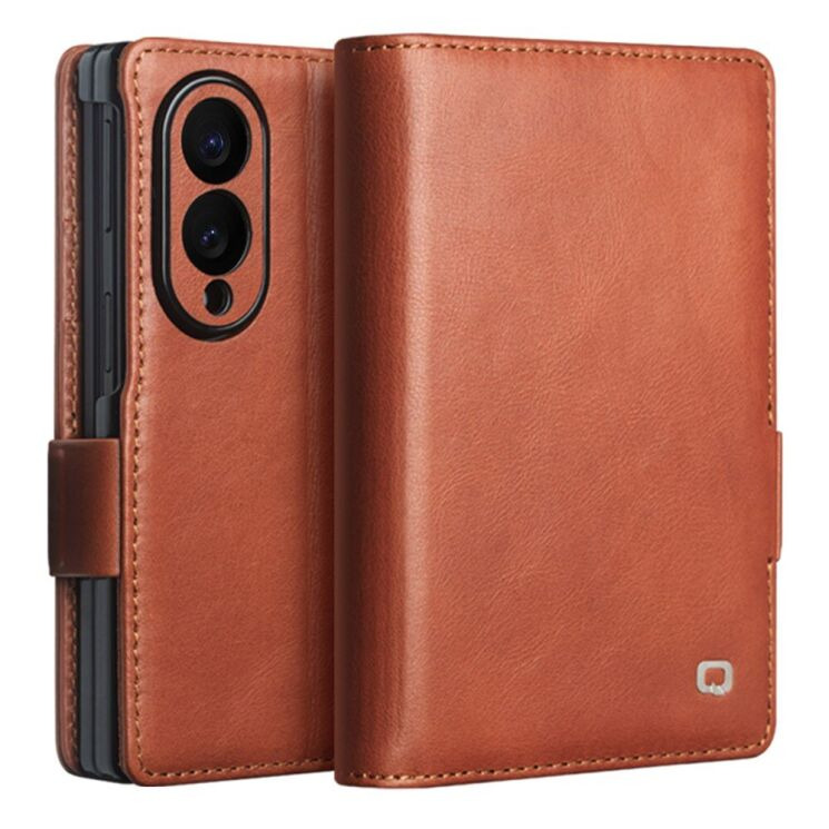 Кожаный чехол QIALINO Classic Case (FF) для Samsung Galaxy Fold 8 - Light Brown: фото 1 из 11