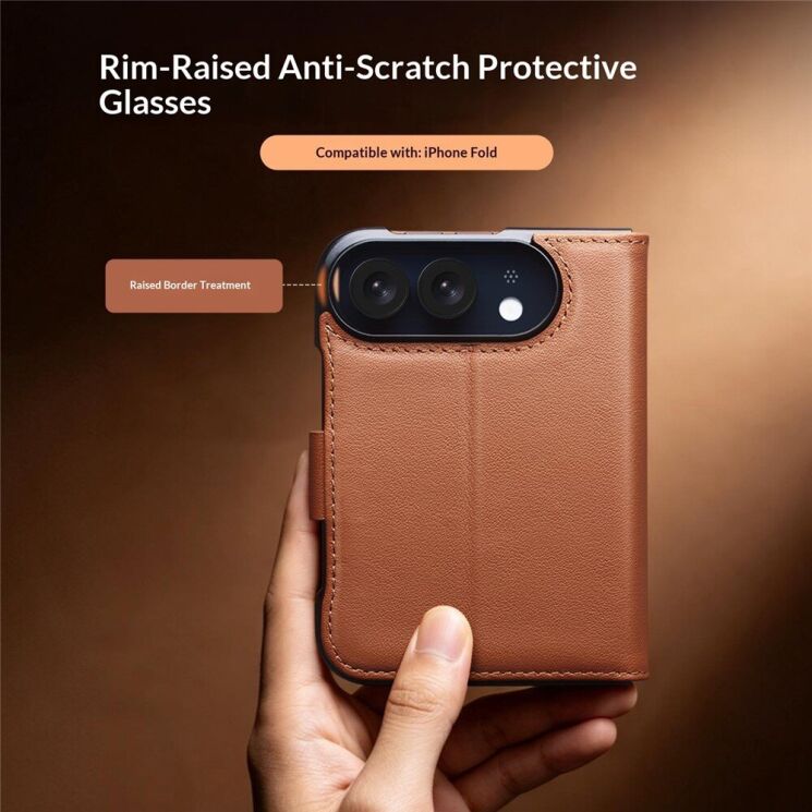Шкіряний чохол QIALINO Wallet Case (FF) для iPhone Duo - Purple: фото 11 з 11